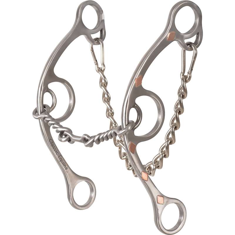 Classic Equine Diamond Draw Headstall with Copper O Ring